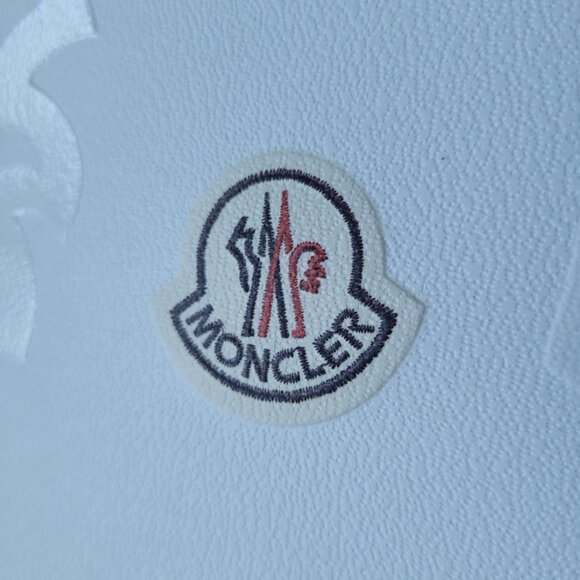 Moncler White Gift Bag Embossed Logo Empty Reusable Decorative Shopping 19 x 16 - Picture 2 of 15